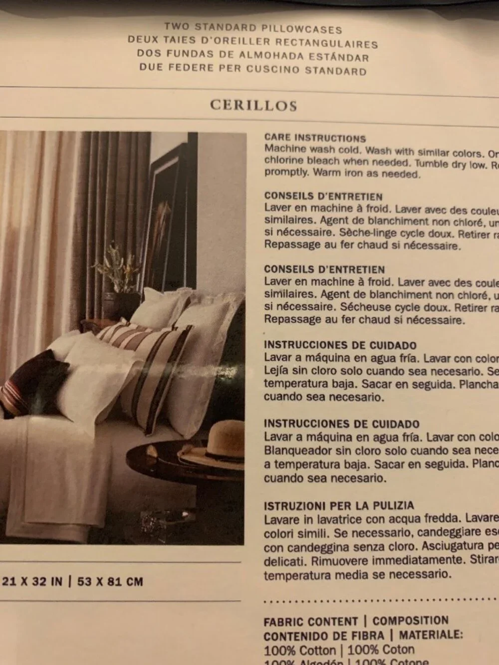 Ralph Lauren Standard Pillowcases Cerillos Emilia Cream Set Of 2